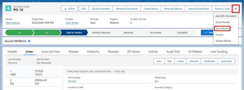 Po Input Screen Working With Purchase Orders